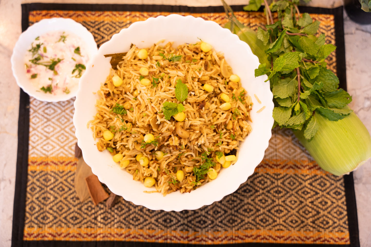 Corn Mint Pulao
